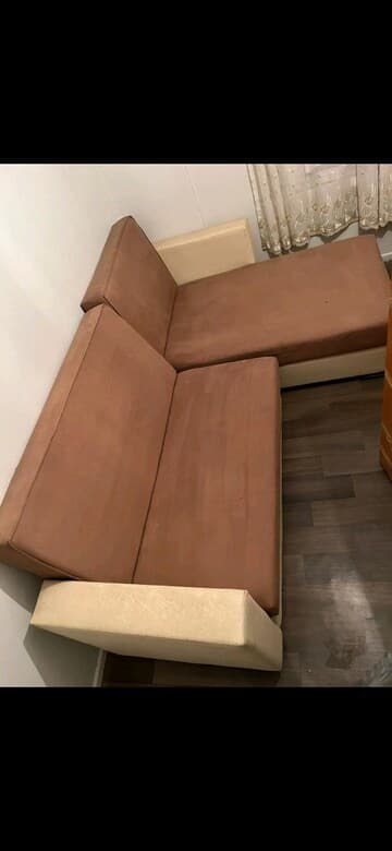 L-shaped sofa.